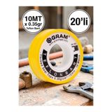 GRAM Teflon Bant Su Tesisatı Sızdırmazlık Bandı 20'li paket / 12mm x 10mt