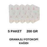 Gramajlı Fotokopi Kağıdı A4 200 Gr 5 Paket 750 Yaprak