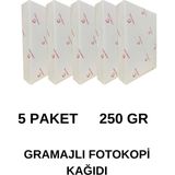 Gramajlı Fotokopi Kağıdı A4 250 Gr 5 Paket 625 Yaprak