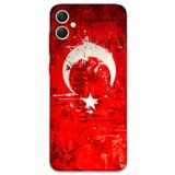 Gramaphone Galaxy A05 ile Uyumlu Türk Bayrağı Desenli Telefon Kılıfı + Ekran Koruyucu - 5847