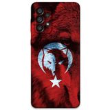 Gramaphone Galaxy A13 ile Uyumlu Türk Bayrağı Desenli Telefon Kılıfı + Ekran Koruyucu - 5856