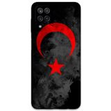 Gramaphone Galaxy A22 ile Uyumlu Türk Bayrağı Desenli Telefon Kılıfı + Ekran Koruyucu - 5852