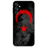 Gramaphone Galaxy A24 ile Uyumlu Türk Bayrağı Desenli Telefon Kılıfı + Ekran Koruyucu - 5852