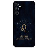 Gramaphone Galaxy A55 ile Uyumlu Aslan Burcu Desenli Telefon Kılıfı + Ekran Koruyucu - 5772