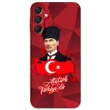Gramaphone Galaxy A55 ile Uyumlu Atatürk Desenli Telefon Kılıfı + Ekran Koruyucu - 5851
