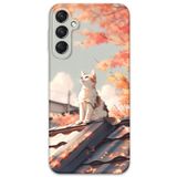 Gramaphone Galaxy A55 ile Uyumlu Kedi Desenli Telefon Kılıfı + Ekran Koruyucu - 5784