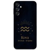 Gramaphone Galaxy A55 Uyumlu Kova Burcu Desenli Telefon Kılıfı + Ekran Koruyucu - 5778