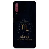Gramaphone Galaxy A7 2018 ile Uyumlu Akrep Burcu Desenli Telefon Kılıfı + Ekran Koruyucu - 5775
