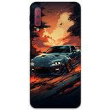 Gramaphone Galaxy A7 2018 ile Uyumlu Araba Desenli Telefon Kılıfı + Ekran Koruyucu - 5766
