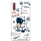 Gramaphone Galaxy A7 2018 ile Uyumlu Astronot Desenli Telefon Kılıfı + Ekran Koruyucu - 5858