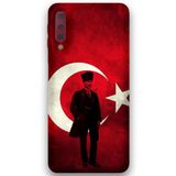 Gramaphone Galaxy A7 2018 ile Uyumlu Atatürk Desenli Telefon Kılıfı + Ekran Koruyucu - 5849