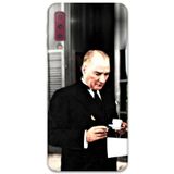 Gramaphone Galaxy A7 2018 ile Uyumlu Atatürk Desenli Telefon Kılıfı + Ekran Koruyucu - 5850
