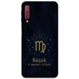 Gramaphone Galaxy A7 2018 ile Uyumlu Başak Burcu Desenli Telefon Kılıfı + Ekran Koruyucu - 5773