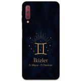 Gramaphone Galaxy A7 2018 ile Uyumlu İkizler Burcu Desenli Telefon Kılıfı + Ekran Koruyucu - 5770
