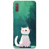 Gramaphone Galaxy A7 2018 ile Uyumlu Kedi Desenli Telefon Kılıfı + Ekran Koruyucu - 5781