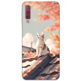 Gramaphone Galaxy A7 2018 ile Uyumlu Kedi Desenli Telefon Kılıfı + Ekran Koruyucu - 5784