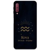 Gramaphone Galaxy A7 2018 ile Uyumlu Kova Burcu Desenli Telefon Kılıfı + Ekran Koruyucu - 5778