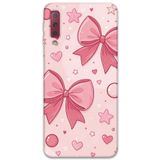 Gramaphone Galaxy A7 2018 ile Uyumlu Kurdele Desenli Telefon Kılıfı + Ekran Koruyucu - 5803