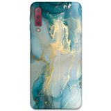 Gramaphone Galaxy A7 2018 ile Uyumlu Mermer Desenli Telefon Kılıfı + Ekran Koruyucu - 5814