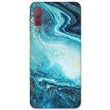 Gramaphone Galaxy A7 2018 ile Uyumlu Mermer Desenli Telefon Kılıfı + Ekran Koruyucu - 5818
