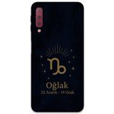Gramaphone Galaxy A7 2018 ile Uyumlu Oğlak Burcu Desenli Telefon Kılıfı + Ekran Koruyucu - 5777