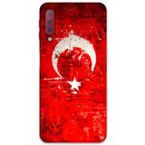 Gramaphone Galaxy A7 2018 ile Uyumlu Türk Bayrağı Desenli Telefon Kılıfı + Ekran Koruyucu - 5847