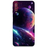 Gramaphone Galaxy A7 2018 ile Uyumlu Uzay Desenli Telefon Kılıfı + Ekran Koruyucu - 5862