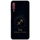 Gramaphone Galaxy A7 2018 ile Uyumlu Yay Burcu Desenli Telefon Kılıfı + Ekran Koruyucu - 5776