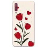 Gramaphone Galaxy A7 2018 Uyumlu Çiçek Desenli Telefon Kılıfı + Ekran Koruyucu - 5789