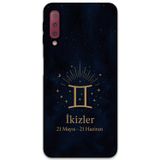 Gramaphone Galaxy A7 2018 Uyumlu İkizler Burcu Desenli Telefon Kılıfı + Ekran Koruyucu - 5770