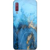 Gramaphone Galaxy A7 2018 Uyumlu Mermer Desenli Telefon Kılıfı + Ekran Koruyucu - 5812