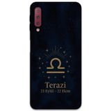 Gramaphone Galaxy A7 2018 Uyumlu Terazi Burcu Desenli Telefon Kılıfı + Ekran Koruyucu - 5774