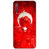 Gramaphone Galaxy A7 2018 Uyumlu Türk Bayrağı Desenli Telefon Kılıfı + Ekran Koruyucu - 5847