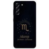Gramaphone Galaxy S21 FE ile Uyumlu Akrep Burcu Desenli Telefon Kılıfı + Ekran Koruyucu - 5775