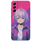 Gramaphone Galaxy S21 FE ile Uyumlu Anime Desenli Telefon Kılıfı + Ekran Koruyucu - 5742