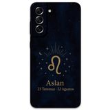 Gramaphone Galaxy S21 FE ile Uyumlu Aslan Burcu Desenli Telefon Kılıfı + Ekran Koruyucu - 5772