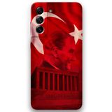 Gramaphone Galaxy S21 FE ile Uyumlu Atatürk Desenli Telefon Kılıfı + Ekran Koruyucu - 5848