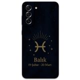 Gramaphone Galaxy S21 FE ile Uyumlu Balık Burcu Desenli Telefon Kılıfı + Ekran Koruyucu - 5779