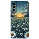 Gramaphone Galaxy S21 FE ile Uyumlu Çiçek Desenli Telefon Kılıfı + Ekran Koruyucu - 5792