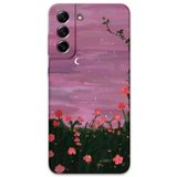Gramaphone Galaxy S21 FE ile Uyumlu Çiçek Desenli Telefon Kılıfı + Ekran Koruyucu - 5793