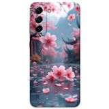 Gramaphone Galaxy S21 FE ile Uyumlu Çiçek Desenli Telefon Kılıfı + Ekran Koruyucu - 5794