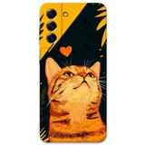 Gramaphone Galaxy S21 FE ile Uyumlu Kedi Desenli Telefon Kılıfı + Ekran Koruyucu - 5783