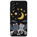 Gramaphone Galaxy S21 FE ile Uyumlu Kedi Desenli Telefon Kılıfı + Ekran Koruyucu - 5809