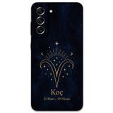 Gramaphone Galaxy S21 FE ile Uyumlu Koç Burcu Desenli Telefon Kılıfı + Ekran Koruyucu - 5768