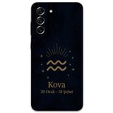 Gramaphone Galaxy S21 FE ile Uyumlu Kova Burcu Desenli Telefon Kılıfı + Ekran Koruyucu - 5778