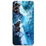 Gramaphone Galaxy S21 FE ile Uyumlu Mermer Desenli Telefon Kılıfı + Ekran Koruyucu - 5810