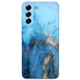 Gramaphone Galaxy S21 FE ile Uyumlu Mermer Desenli Telefon Kılıfı + Ekran Koruyucu - 5812
