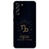 Gramaphone Galaxy S21 FE ile Uyumlu Oğlak Burcu Desenli Telefon Kılıfı + Ekran Koruyucu - 5777