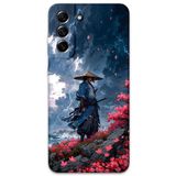 Gramaphone Galaxy S21 FE ile Uyumlu Samuray Desenli Telefon Kılıfı + Ekran Koruyucu - 5825