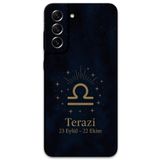 Gramaphone Galaxy S21 FE ile Uyumlu Terazi Burcu Desenli Telefon Kılıfı + Ekran Koruyucu - 5774